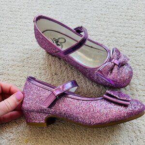 Stelle pink purple glitter heels